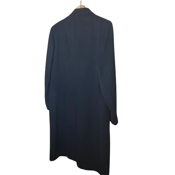 Vintage Pierre Cardin Coat Men's Black Wool Winter Longcoat 1970s